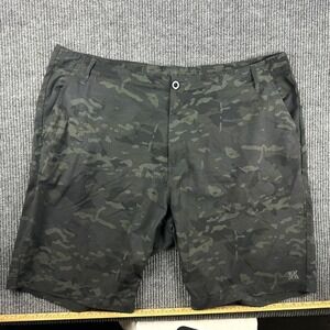 Dixxon Flannel Co Mens Hybrid Shorts Camo Black Multicam Performance Size 44